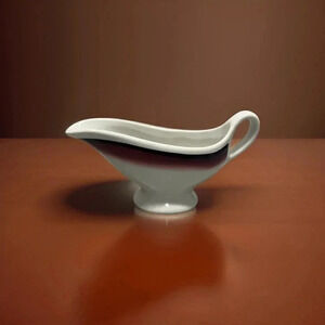 Mayer China Vintage Gravy Boat Bowl Burgundy Band